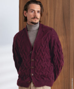 Strickset Jacke Mit Zopfmuster aus Cool Merino Big von Lana Grossa