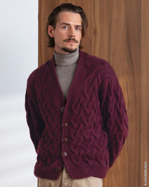 Strickset Jacke Mit Zopfmuster Aus Cool Merino Big Von Lana Grossa