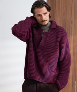 Strickset Pullover Im Halbpatent aus Cool Wool Big Mélange von Lana Grossa
