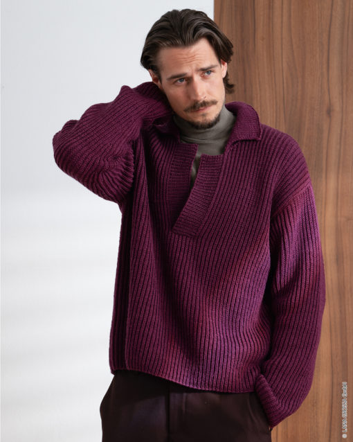 Strickset Pullover Im Halbpatent Aus Cool Wool Big Mélange Von Lana Grossa