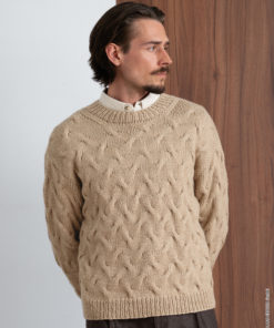 Strickset Pullover Im Zopfmuster aus Cool Merino Big von Lana Grossa