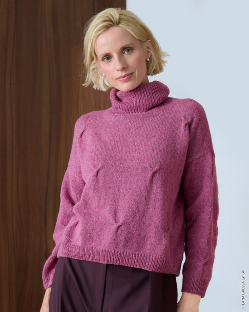 Strickset Pullover Mit Zöpfen Aus Cashmere 16 Fine Von Lana Grossa