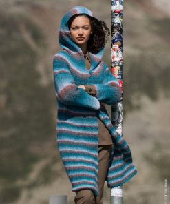 Strickset Hoodie-mantel aus Gomitolo Gala von Lana Grossa