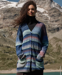 Strickset Jacke Mit Taschen aus Gomitolo Fumo von Lana Grossa