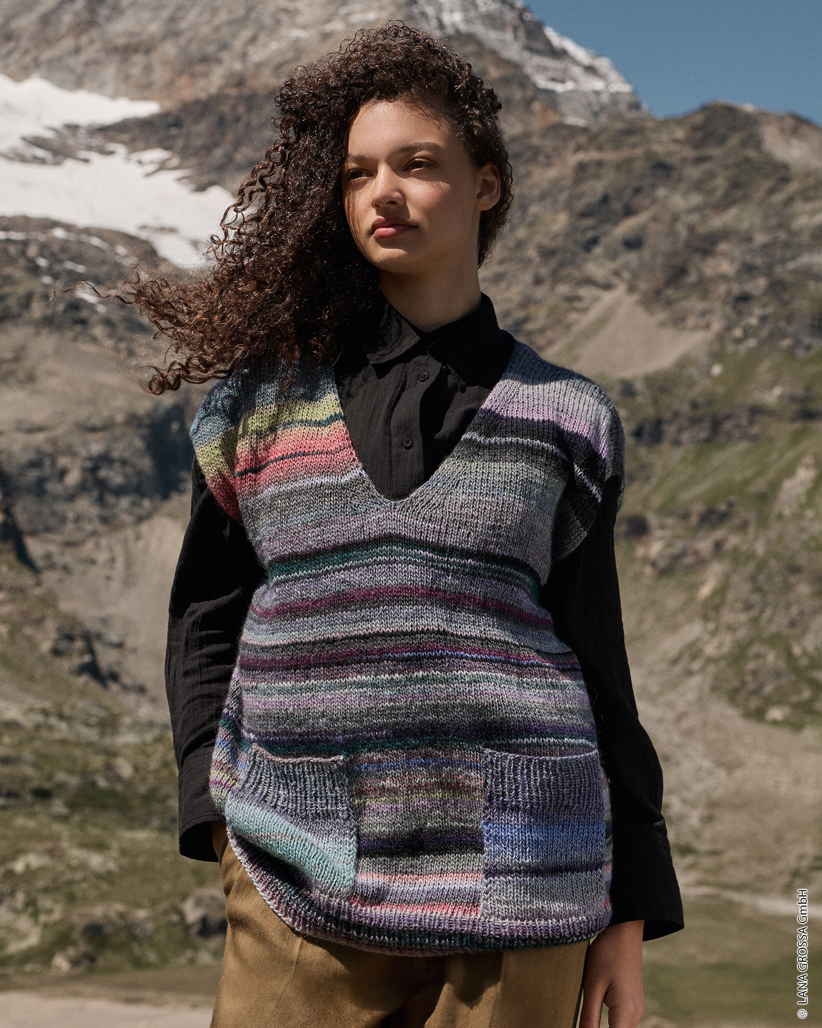 Strickset V-Pullunder Aus Gomitolo Intenso Von Lana Grossa 1 Strickset V-Pullunder Aus Gomitolo Intenso Von Lana Grossa