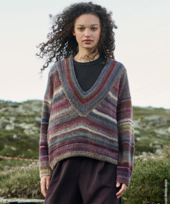 Strickset V-pullover aus Gomitolo Intenso von Lana Grossa