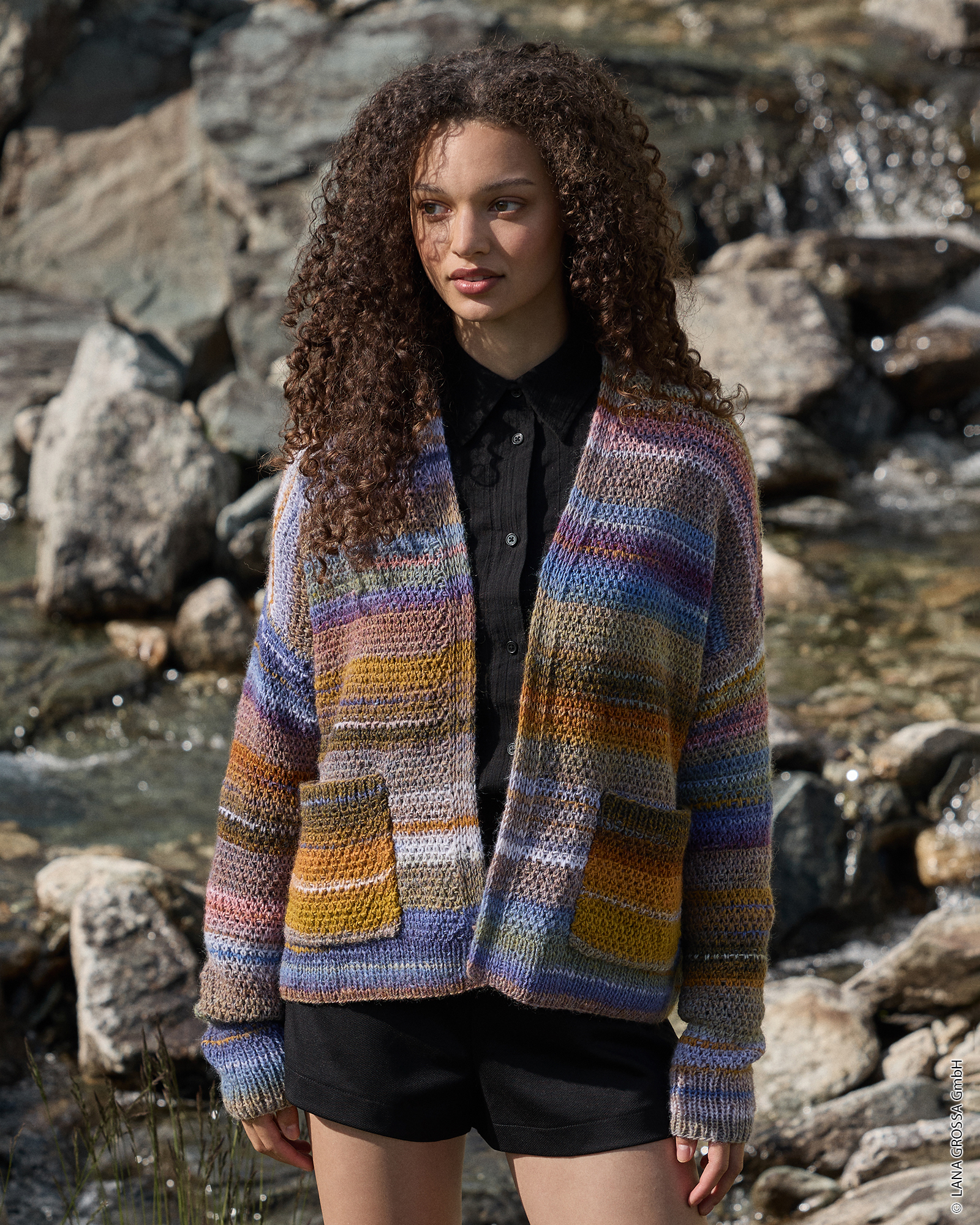 Strickset Jacke Im Hebe-Perlmuster Aus Gomitolo Intenso Von Lana Grossa 1 Strickset Jacke Im Hebe-Perlmuster Aus Gomitolo Intenso Von Lana Grossa