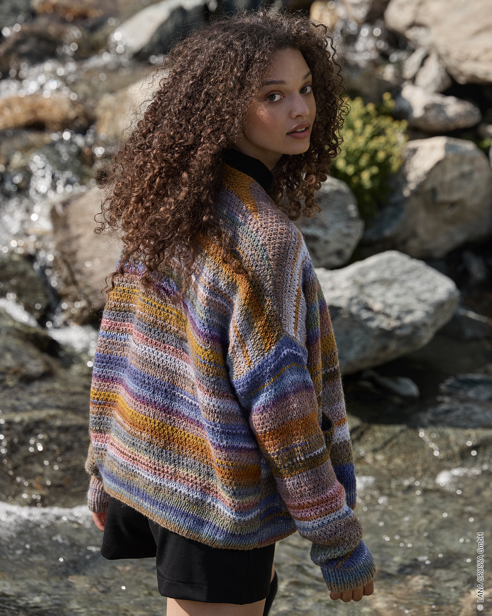 Strickset Jacke Im Hebe-Perlmuster Aus Gomitolo Intenso Von Lana Grossa 2 Strickset Jacke Im Hebe-Perlmuster Aus Gomitolo Intenso Von Lana Grossa – Bild 2