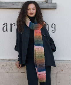 Strickset Häkelschal aus Gomitolo Fumo von Lana Grossa