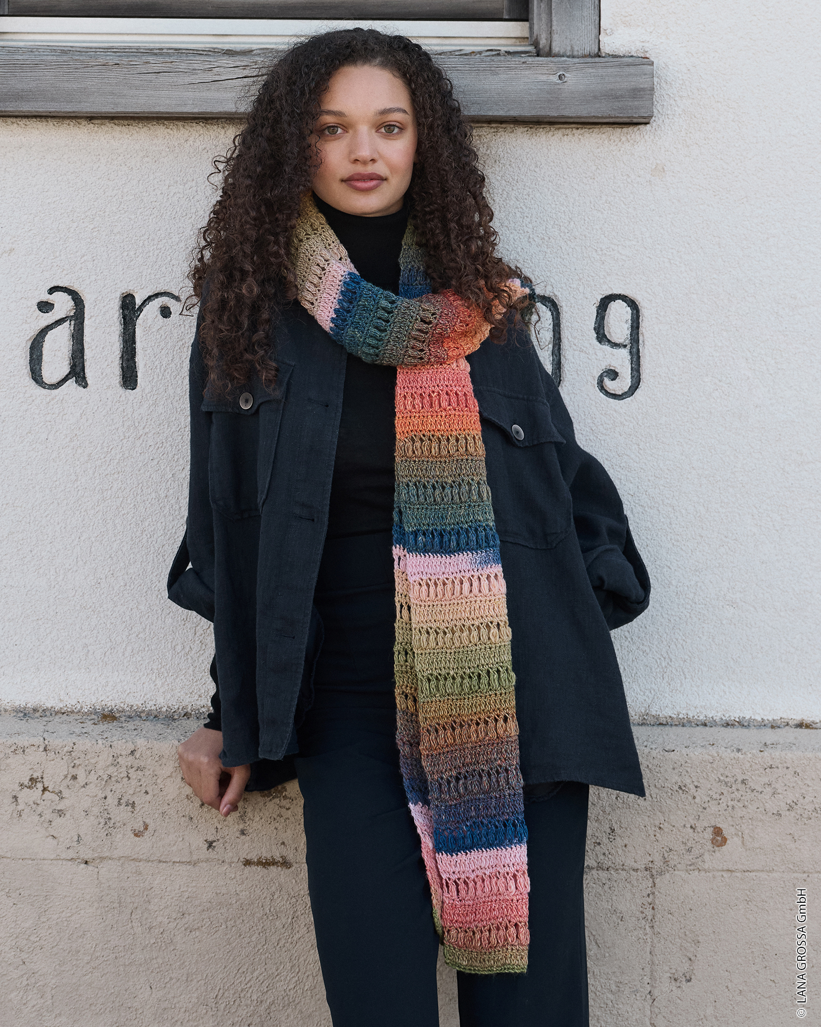 Strickset Häkelschal Aus Gomitolo Fumo Von Lana Grossa 1 Strickset Häkelschal Aus Gomitolo Fumo Von Lana Grossa