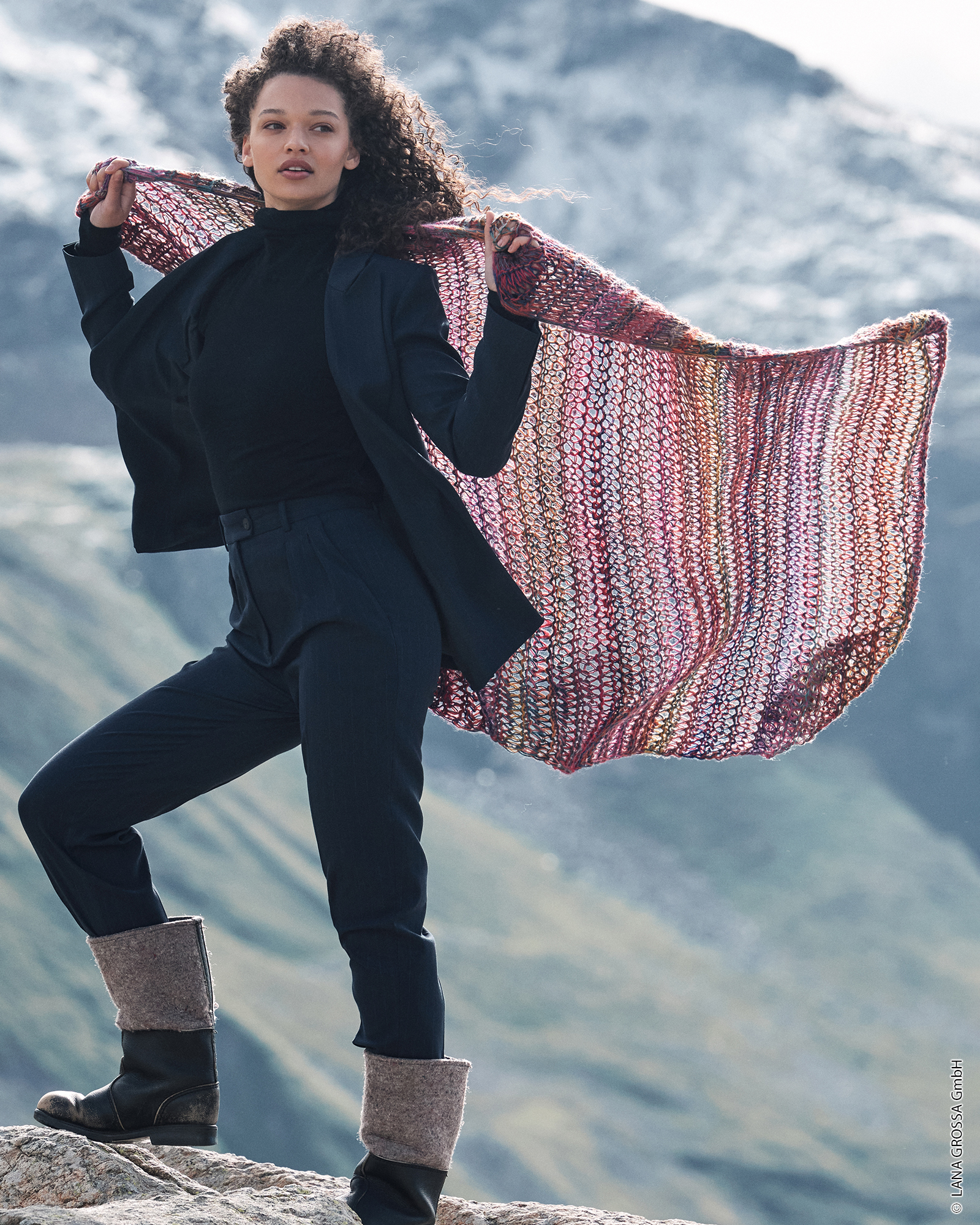 Strickset Stola Aus Gomitolo Intenso Von Lana Grossa 1 Strickset Stola Aus Gomitolo Intenso Von Lana Grossa