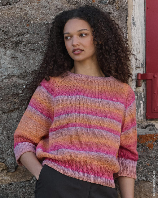 Strickset Kurzarm-Raglan-Pullover Aus Gomitolo Gala Von Lana Grossa