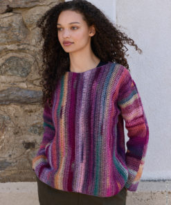 Strickset Pullover Quer Gehäkelt aus Gomitolo Intenso von Lana Grossa