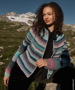 Strickset Häkeljacke aus Gomitolo Intenso von Lana Grossa