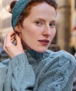 Strickset Zopf-stirnband aus Alta Moda Cashmere 16 von Lana Grossa