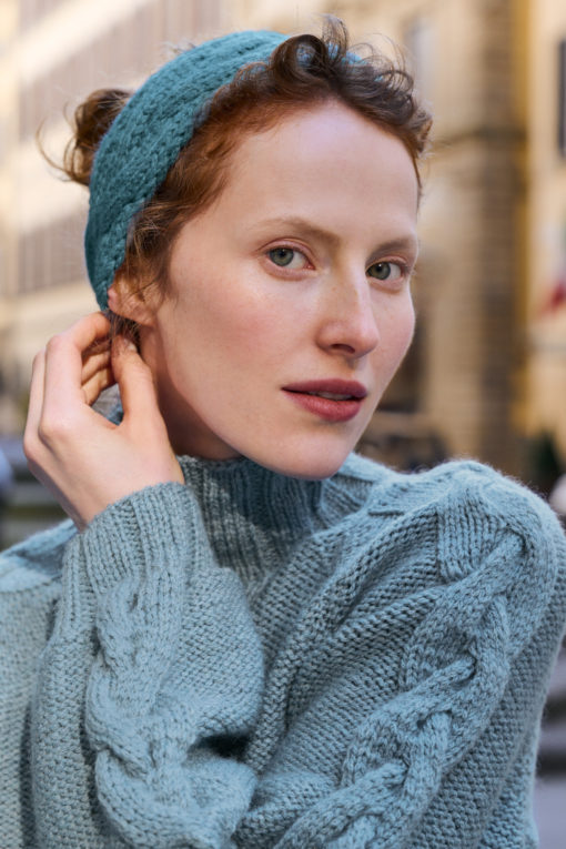 Strickset Zopf-Stirnband Aus Alta Moda Cashmere 16 Von Lana Grossa