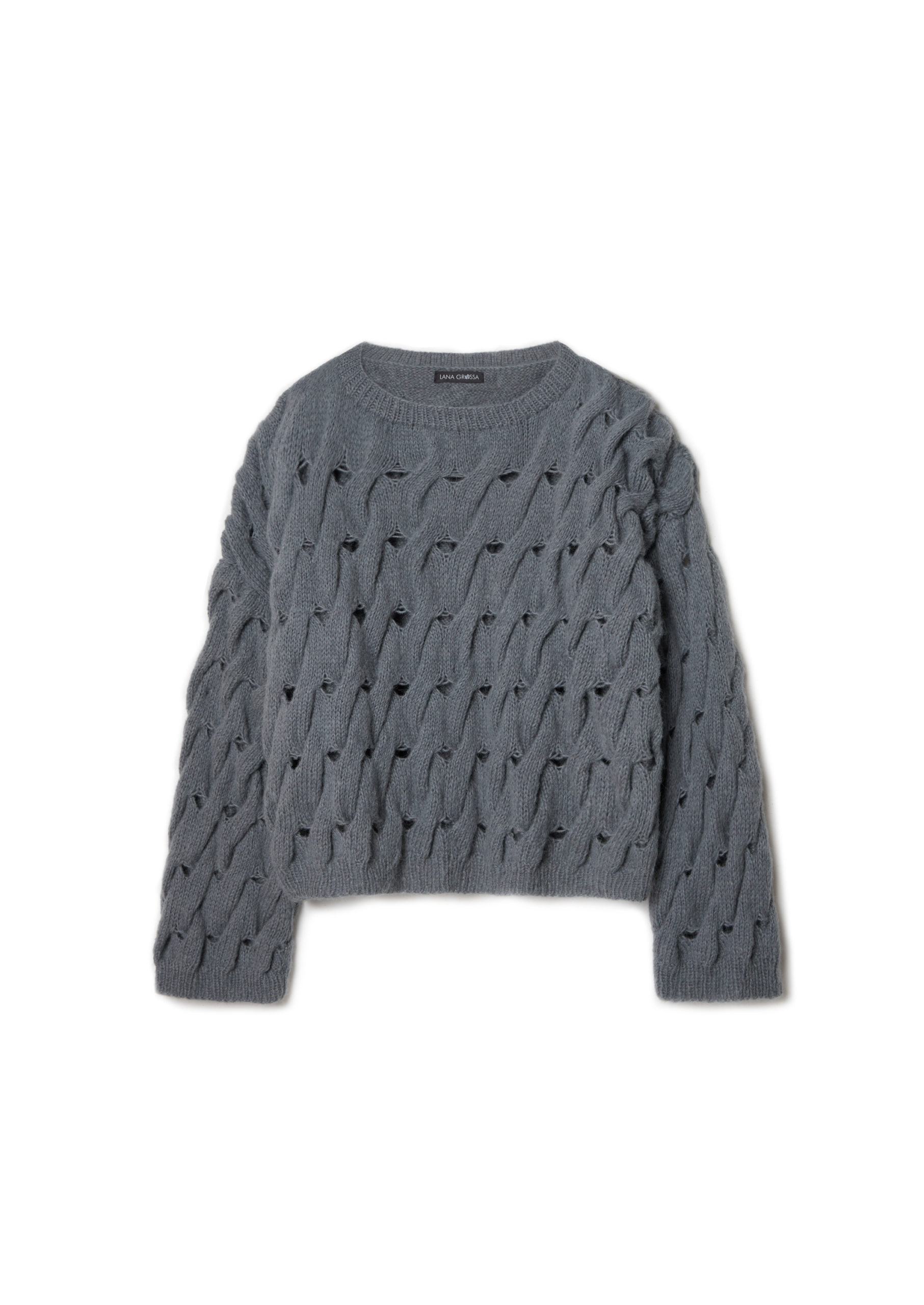 Strickset Zopfmuster-Pullunder Aus Nebbia Von Lana Grossa 2 Strickset Zopfmuster-Pullunder Aus Nebbia Von Lana Grossa – Bild 2