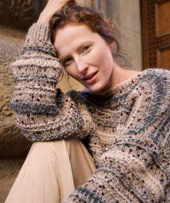 Strickset Pullover Mit Streifen Aus Alta Moda Cashmere 16, Setasuri Und Cosmo Von Lana Grossa 5 Hw2025 Nera Lana Grossa 9340101 M7 Mf3