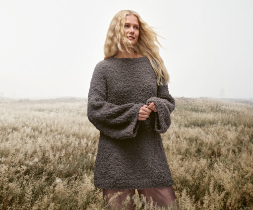 Strickset Pullover Mit Trompetenärmeln Aus Orsetto Von Lana Grossa