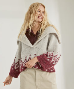 Strickset Raglan-pullover aus Natural Alpaca Pelo und Glamour von Lana Grossa