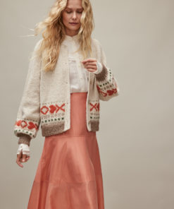 Strickset Kurzer Cardigan aus Natural Lama Chunky und Mohair Di Gio von Lana Grossa