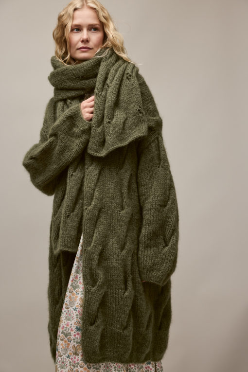 Strickset Schal Im Zopfmuster Aus Mohair Di Gio Von Lana Grossa