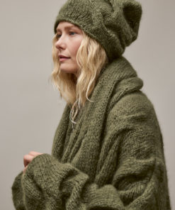 Strickset Mütze Im Zopfmuster aus Mohair Di Gio von Lana Grossa