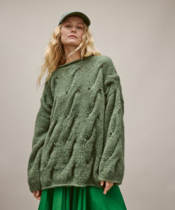 Strickset Oversized-sweater Im Zopfmuster aus Mohair Di Gio von Lana Grossa