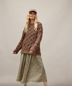 Strickset Zopfpullover aus Natural Alpaca Pelo und Natural Superkid Tweed von Lana Grossa