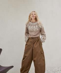 Strickset Cropped-pullover aus Natural Lama Chunky, Orsetto und Glamour von Lana Grossa