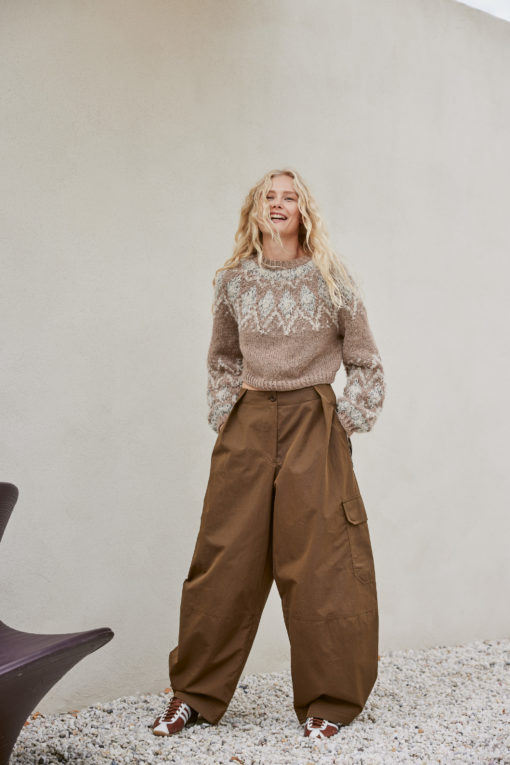 Strickset Cropped-Pullover Aus Natural Lama Chunky, Orsetto Und Glamour Von Lana Grossa