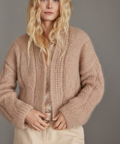 Strickset Cardigan Im Zopfmuster aus Mohair Di Gio von Lana Grossa