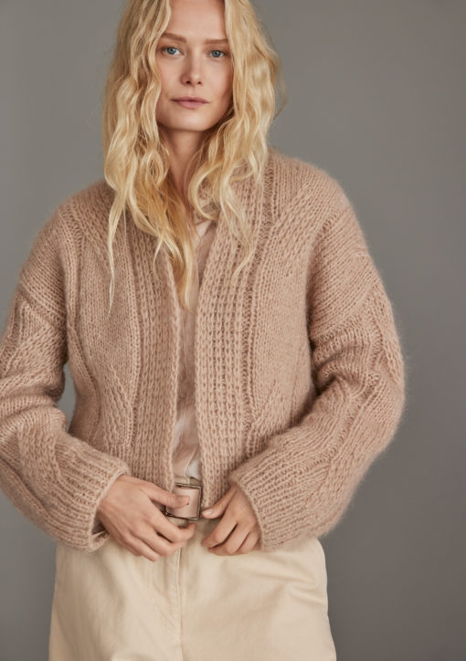 Strickset Cardigan Im Zopfmuster Aus Mohair Di Gio Von Lana Grossa