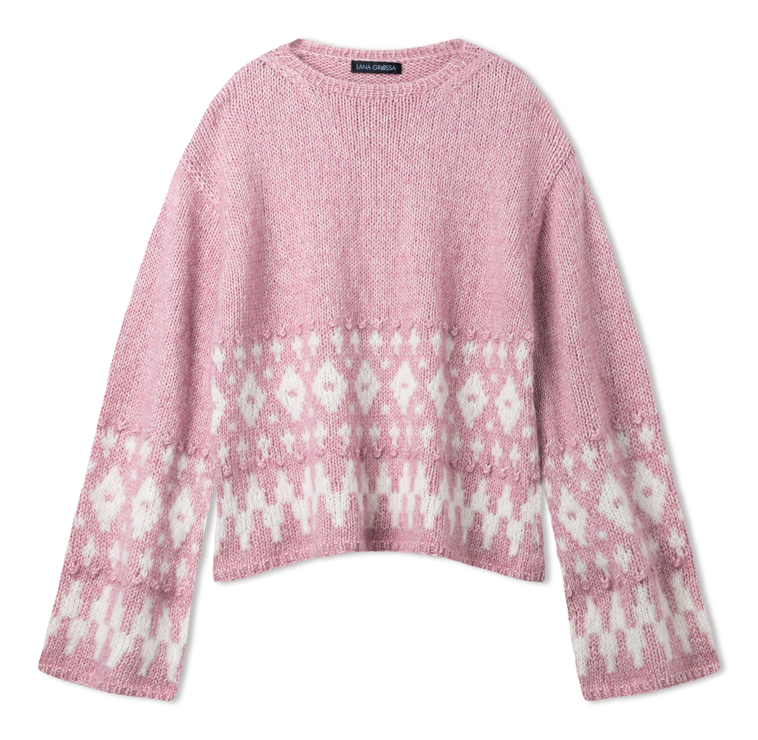 Strickset Pullover Aus Natural Alpaca Pelo, Silkhair Und Nebbia Von Lana Grossa 2 Strickset Pullover Aus Natural Alpaca Pelo, Silkhair Und Nebbia Von Lana Grossa – Bild 2
