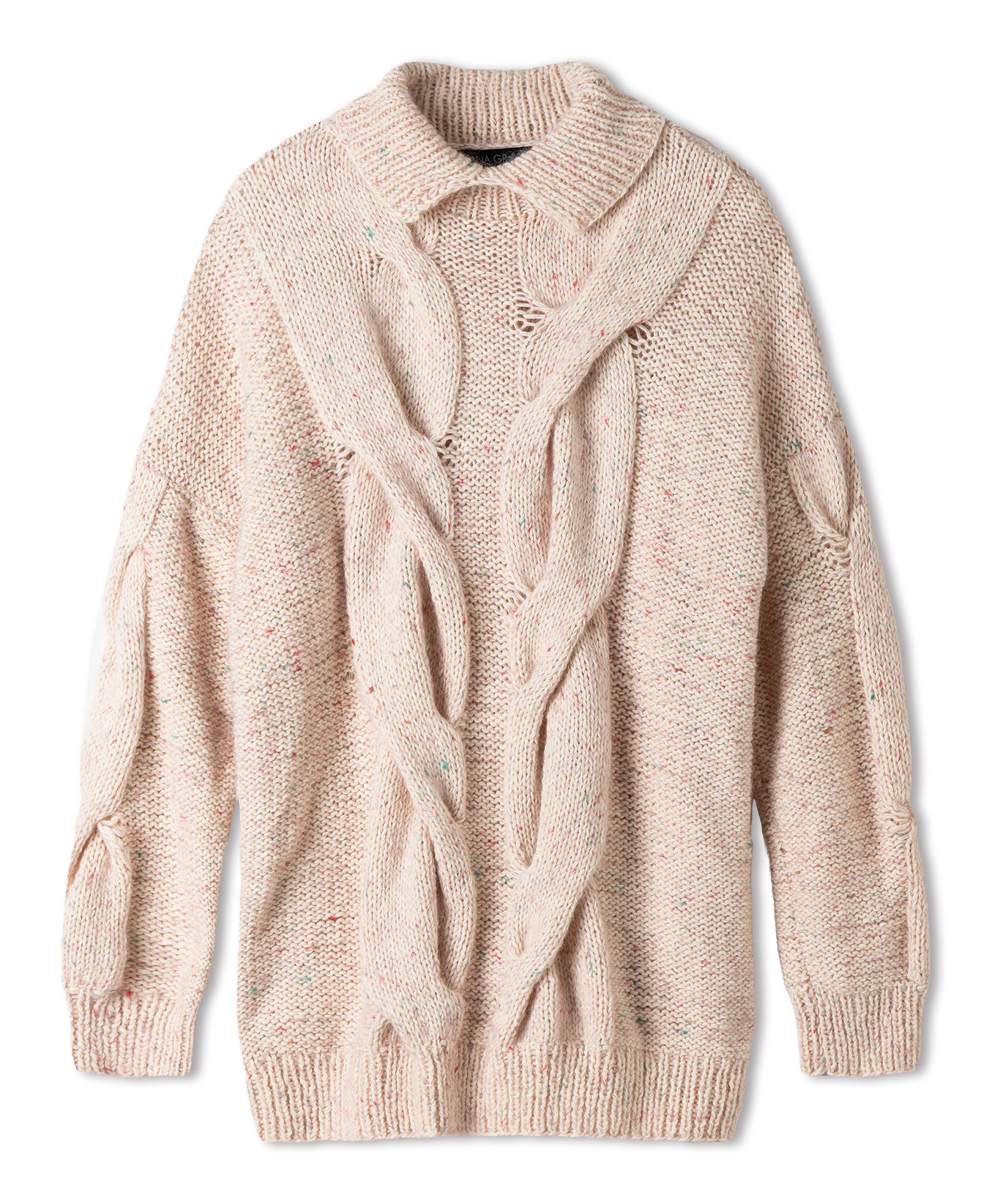 Strickset Long-Sweater Aus Ecopuno Und Natural Superkid Tweed Von Lana Grossa 2 Strickset Long-Sweater Aus Ecopuno Und Natural Superkid Tweed Von Lana Grossa – Bild 2