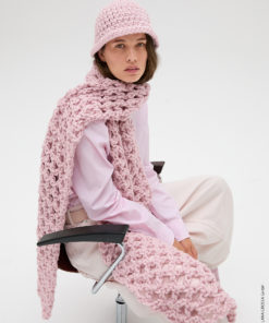 Strickset Schal Im Häkelmuster aus Confetti von Lana Grossa