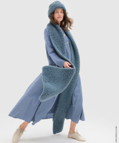 Strickset Schal Kraus Rechts aus Royal Alpaca von Lana Grossa