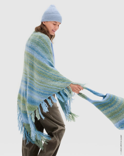 Strickset Dreieckstuch Mit Fransen Aus Gigante Von Lana Grossa