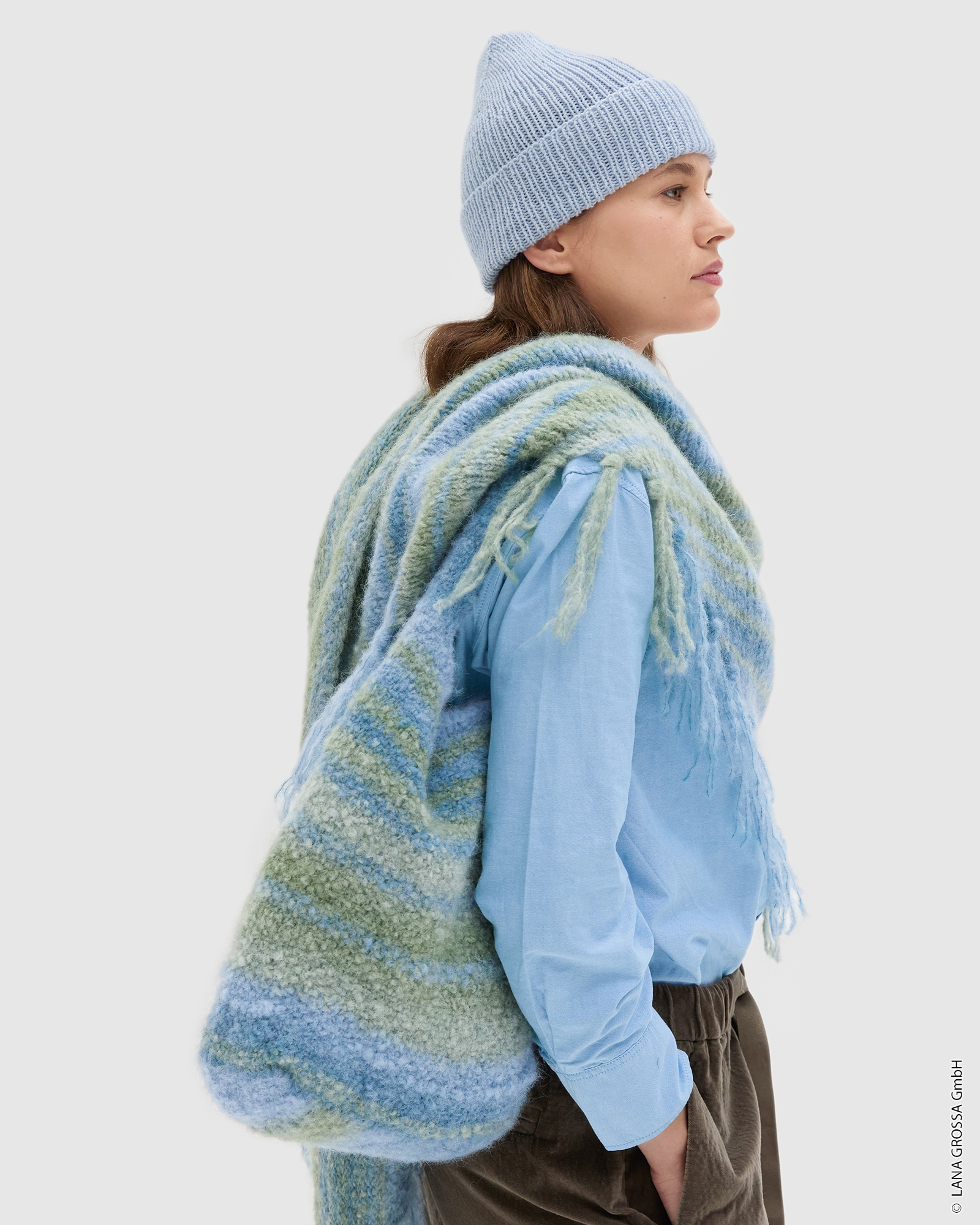 Strickset Tasche Im Webmuster Aus Gigante Von Lana Grossa 2 Strickset Tasche Im Webmuster Aus Gigante Von Lana Grossa – Bild 2