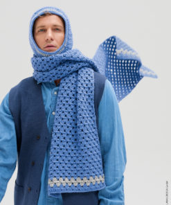 Strickset Häkelschal aus Cool Merino Big von Lana Grossa