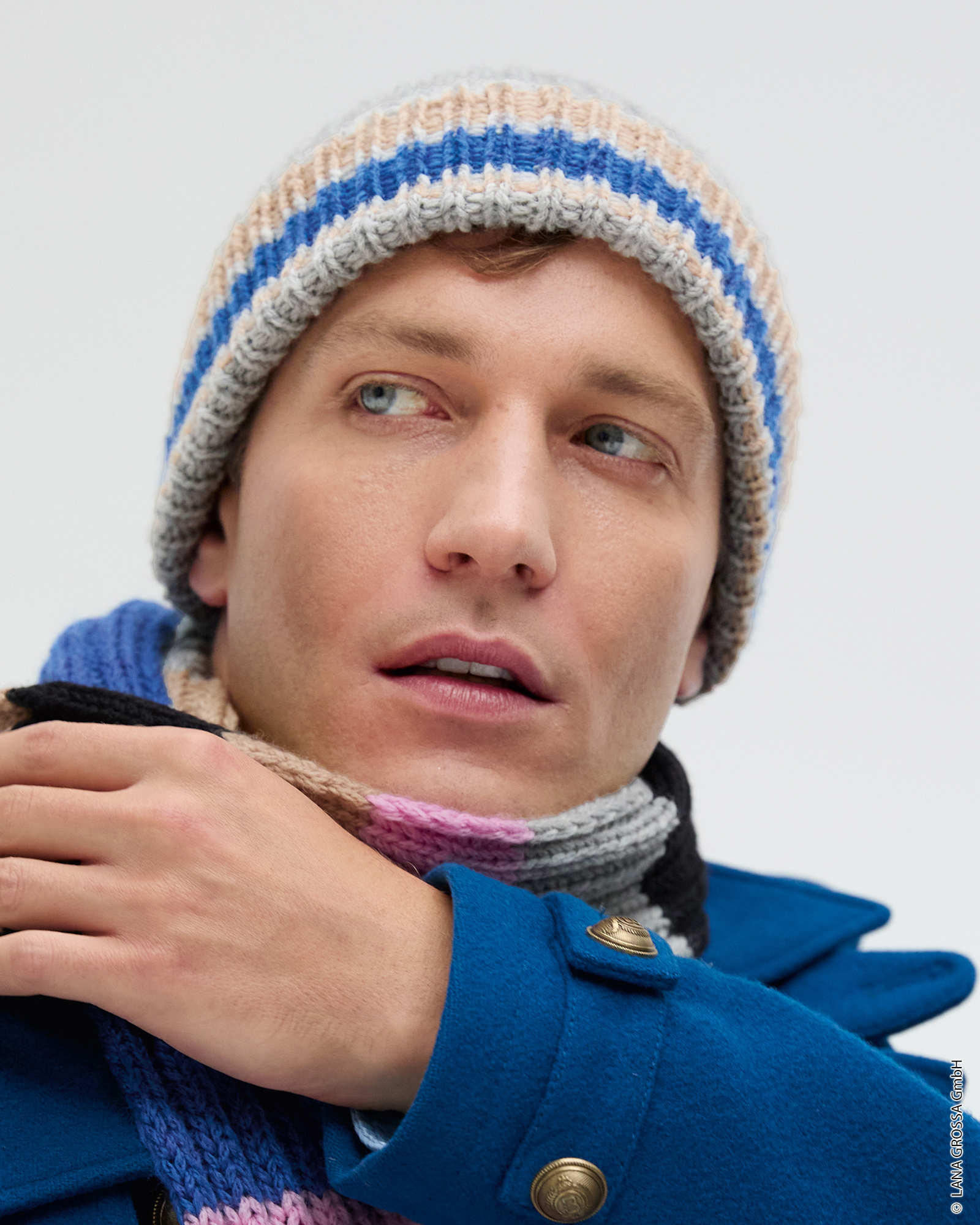 Strickset Streifenmütze Aus Cool Merino Von Lana Grossa 1 Strickset Streifenmütze Aus Cool Merino Von Lana Grossa