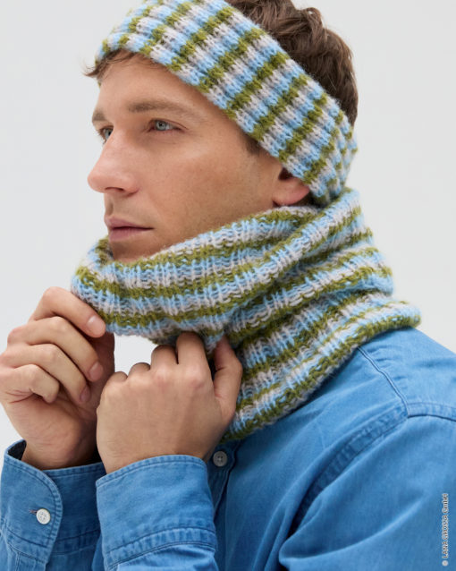 Strickset Loop Im Rippenmuster Aus Nebbia Von Lana Grossa
