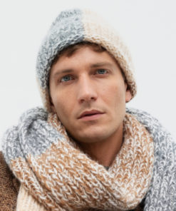 Strickset Mütze Mit Farbsegmenten Aus Nebbia Von Lana Grossa 4 Hw2025 Accessoires 23 Lana Grossa 9700205 M33 Mf2