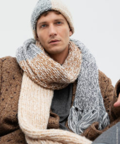 Strickset Schal Mit Blockstreifen Aus Nebbia Von Lana Grossa 4 Hw2025 Accessoires 23 Lana Grossa 9700205 M34 Mf2