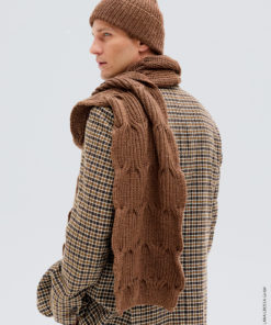 Strickset Schal Im Halbpatent-zopfmuster aus Cool Wool Big Mélange von Lana Grossa