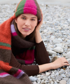 Strickset Schal Mit Blockstreifen Aus Mohair Di Gio Und Glamour Von Lana Grossa 3 Hw2025 Accessoires 23 Lana Grossa 9700205 M41 Mf2