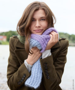 Strickset Schal Im Halbpatentmuster aus Mohair Di Gio und Glamour von Lana Grossa