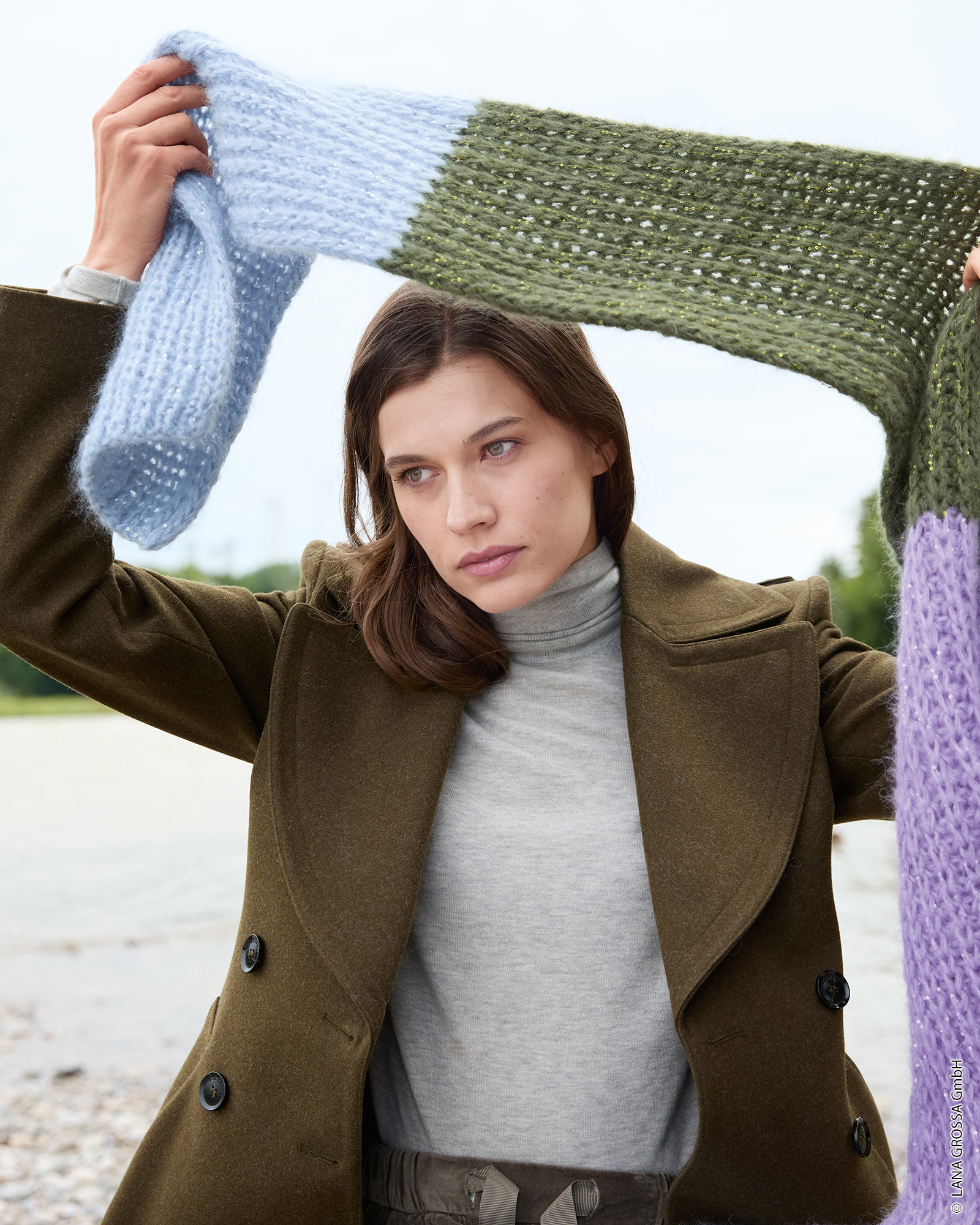 Strickset Schal Im Halbpatentmuster Aus Mohair Di Gio Und Glamour Von Lana Grossa 2 Strickset Schal Im Halbpatentmuster Aus Mohair Di Gio Und Glamour Von Lana Grossa – Bild 2