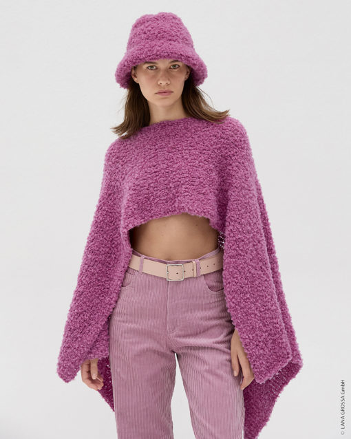 Strickset Poncho Aus Orsetto Von Lana Grossa
