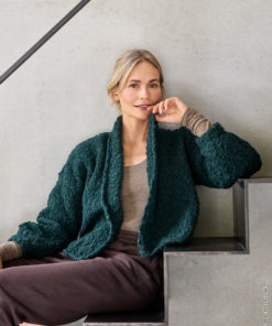 Strickset Cardigan Mit Schalkragen aus Caramella von Lana Grossa
